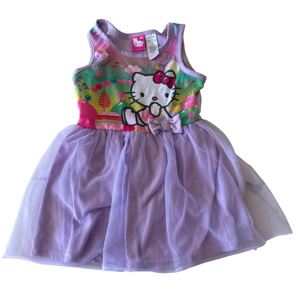 Hello Kitty Purple Tulle Dress - Size 4T - Sleeveless